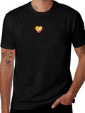 Bhutan Flag Heartbeat Love Graphic T-Shirt