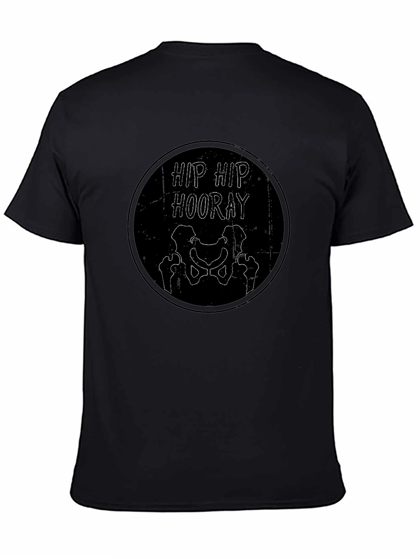 Hip Hip Hooray Anatomy Graphic Tee - Black Crew Neck Shirt