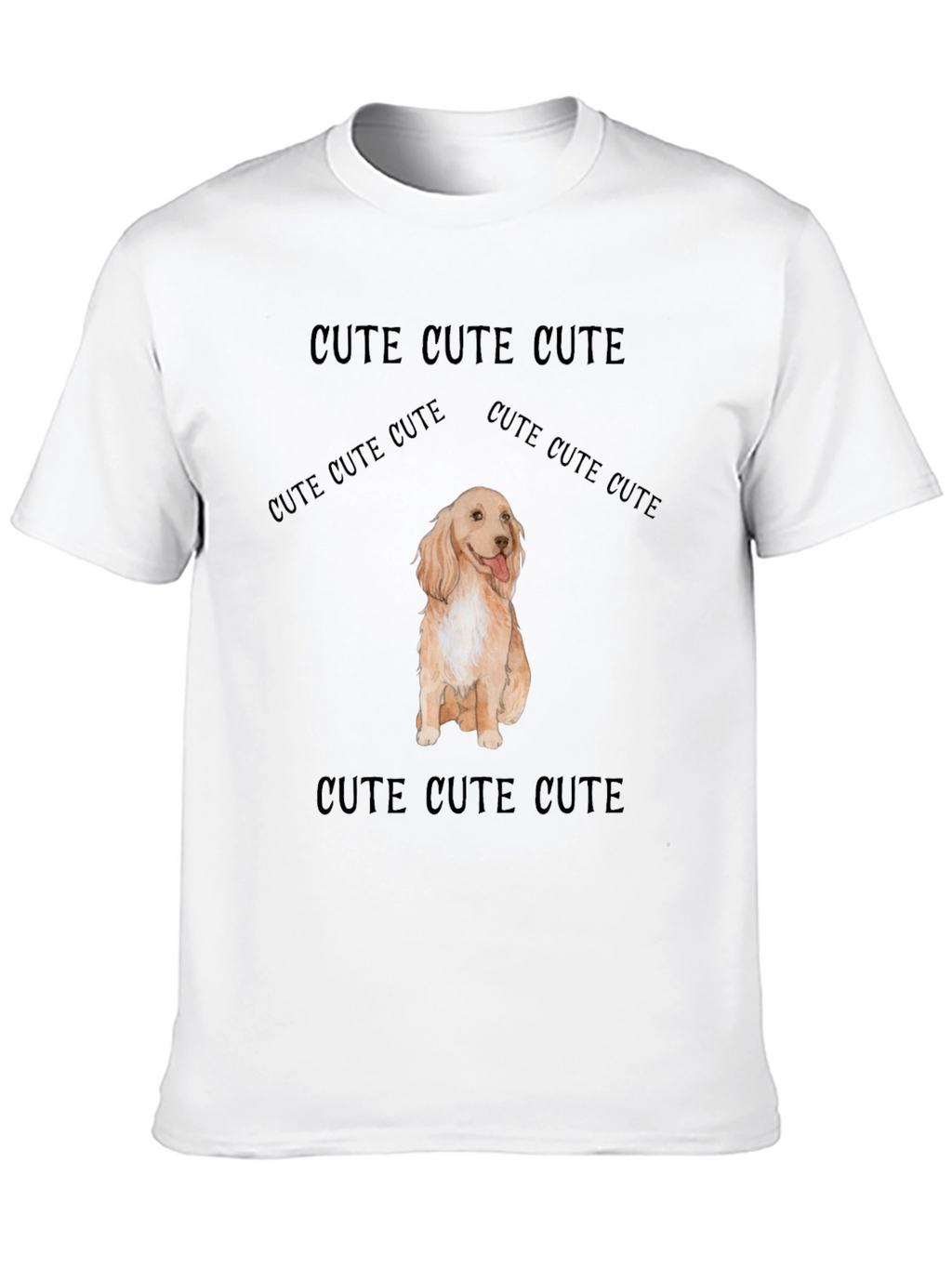 Cute Dog Graphic Tee - Soft Black Cotton T-Shirt