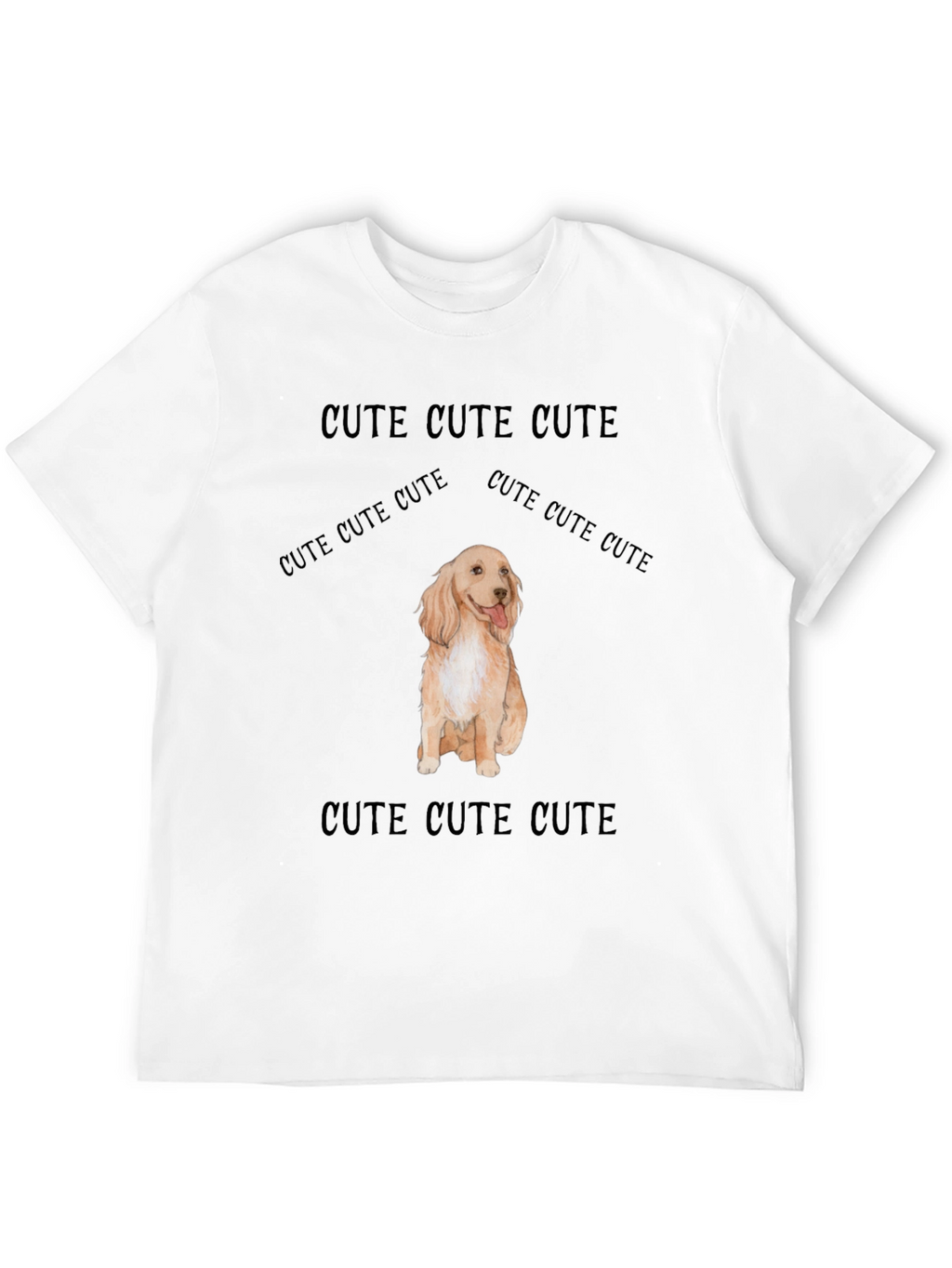 Cute Dog Graphic Tee - Soft Black Cotton T-Shirt