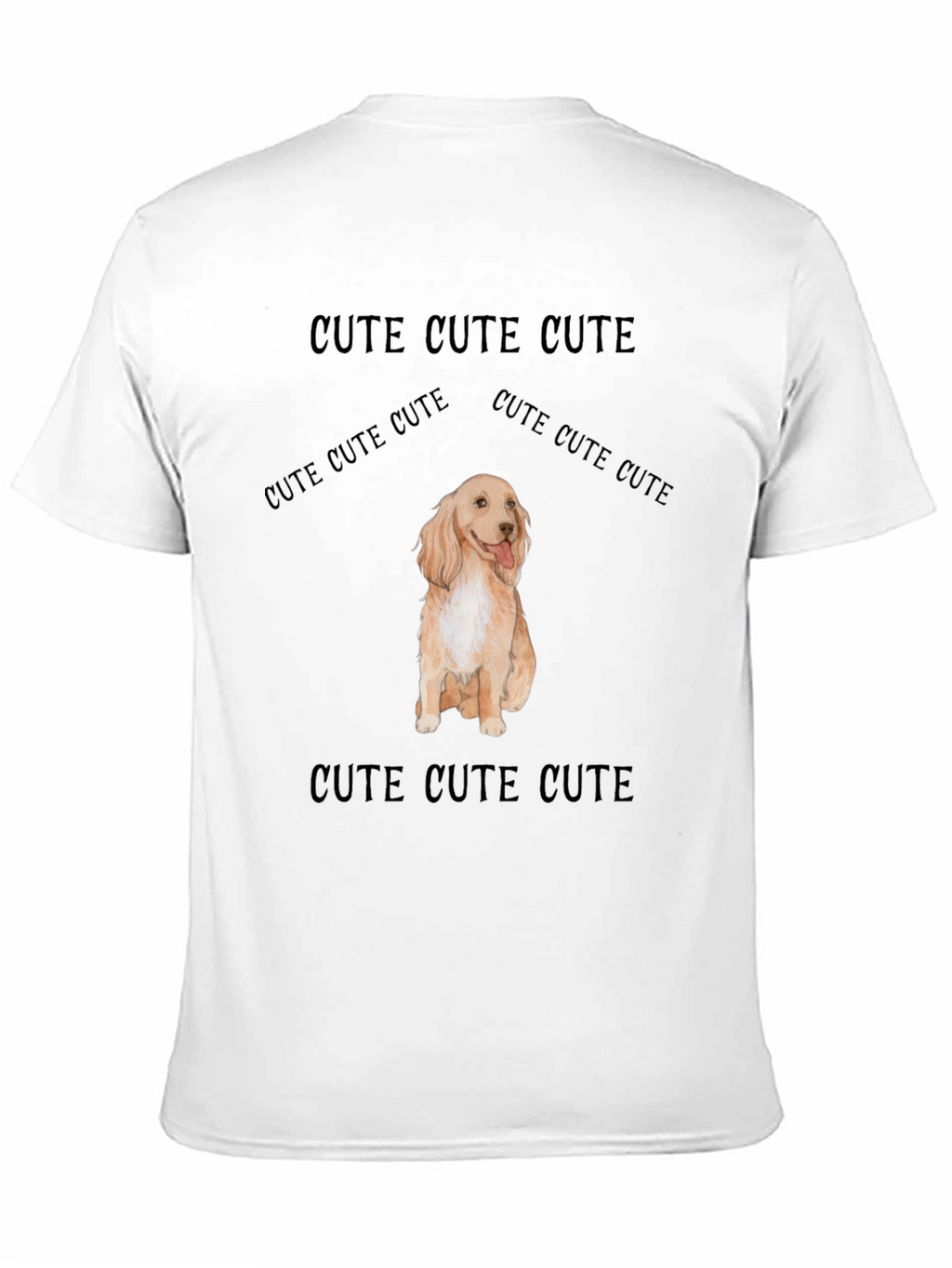 Cute Dog Graphic Tee - Soft Black Cotton T-Shirt