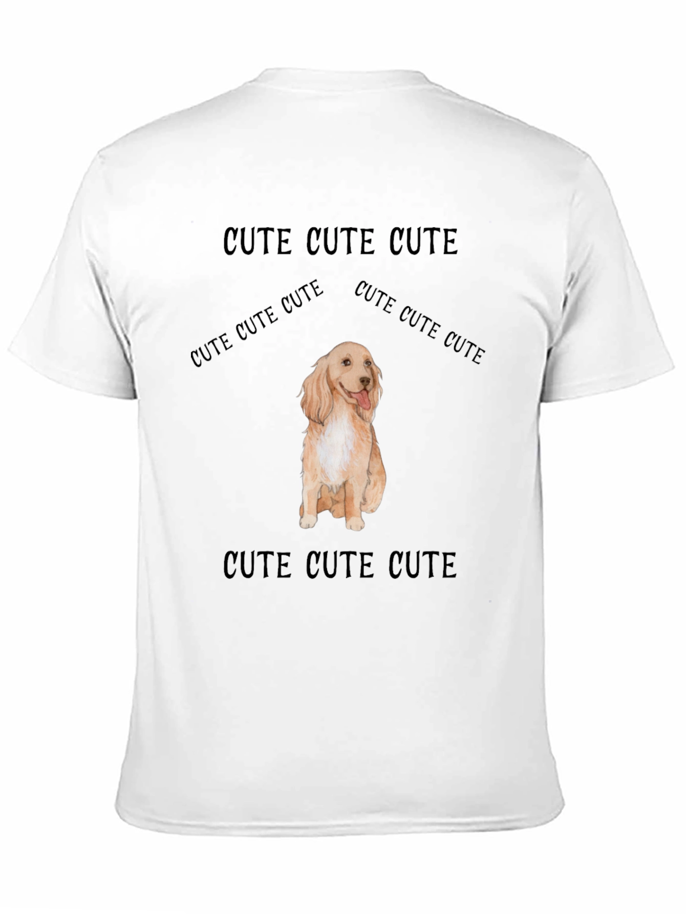 Cute Dog Graphic Tee - Soft Black Cotton T-Shirt
