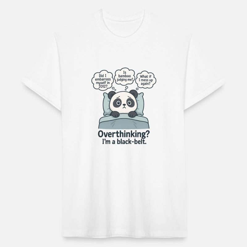 Overthinking Panda Funny Anxiety Cartoon
