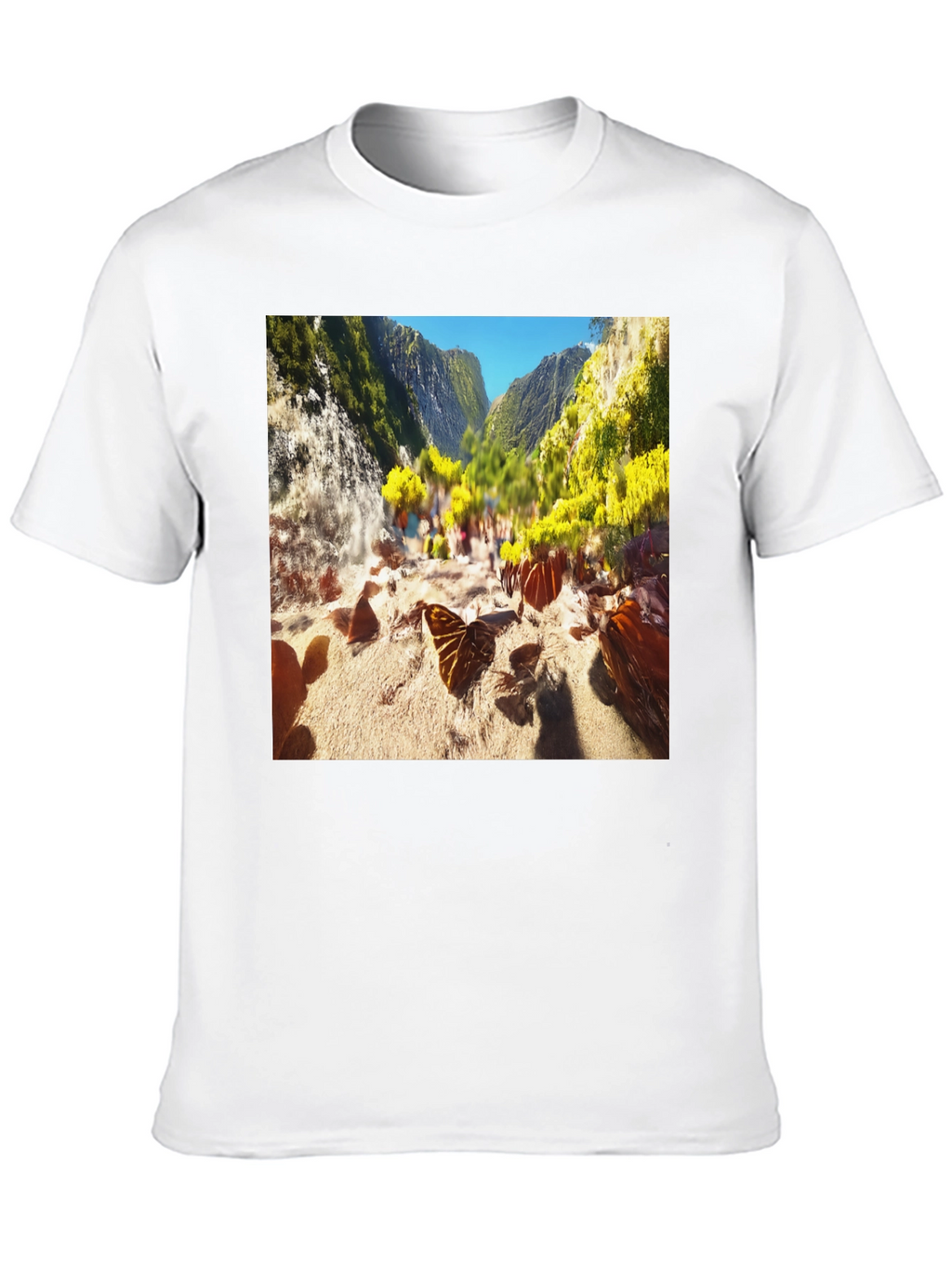 Nature Scene Graphic Tee - Black