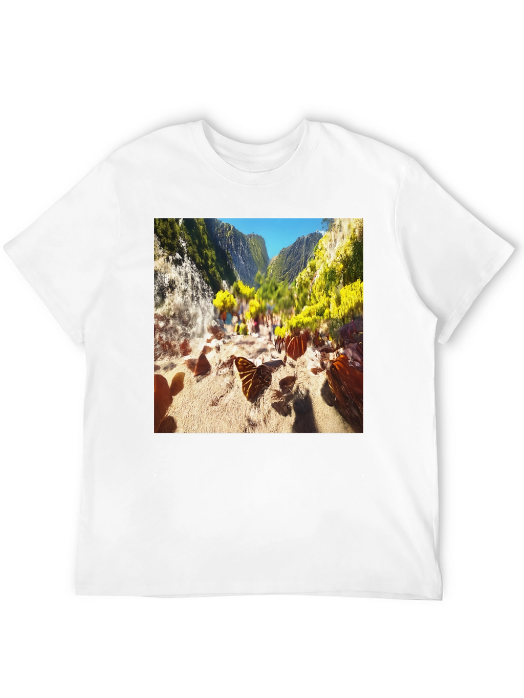 Nature Scene Graphic Tee - Black