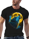 Wolf Moon T-Shirt - Black Graphic Tee