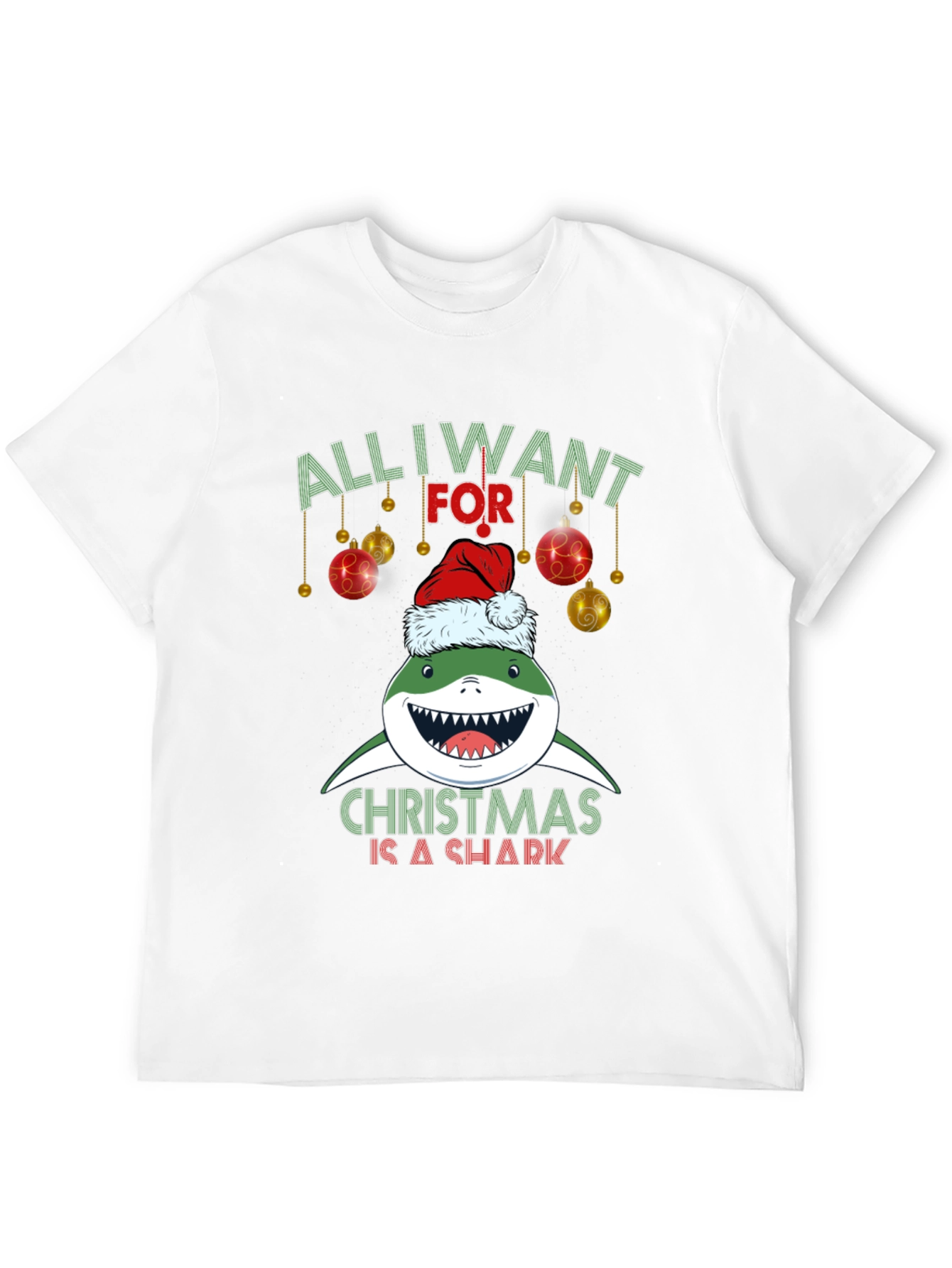 Christmas Shark T-Shirt - All I Want For Christmas