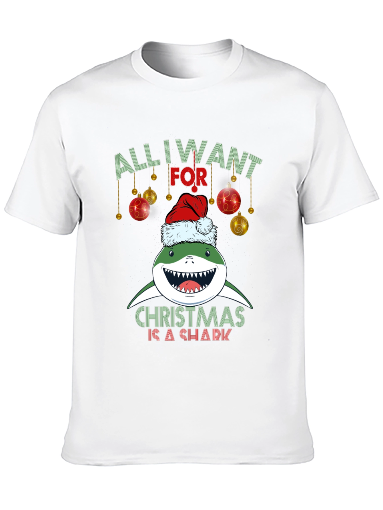 Christmas Shark T-Shirt - All I Want For Christmas