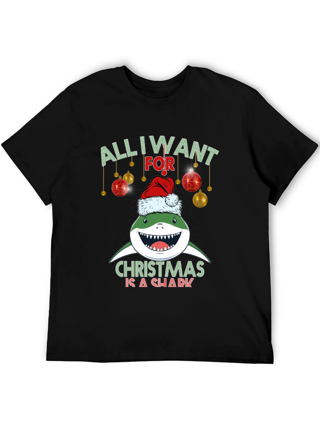Christmas Shark T-Shirt - All I Want For Christmas