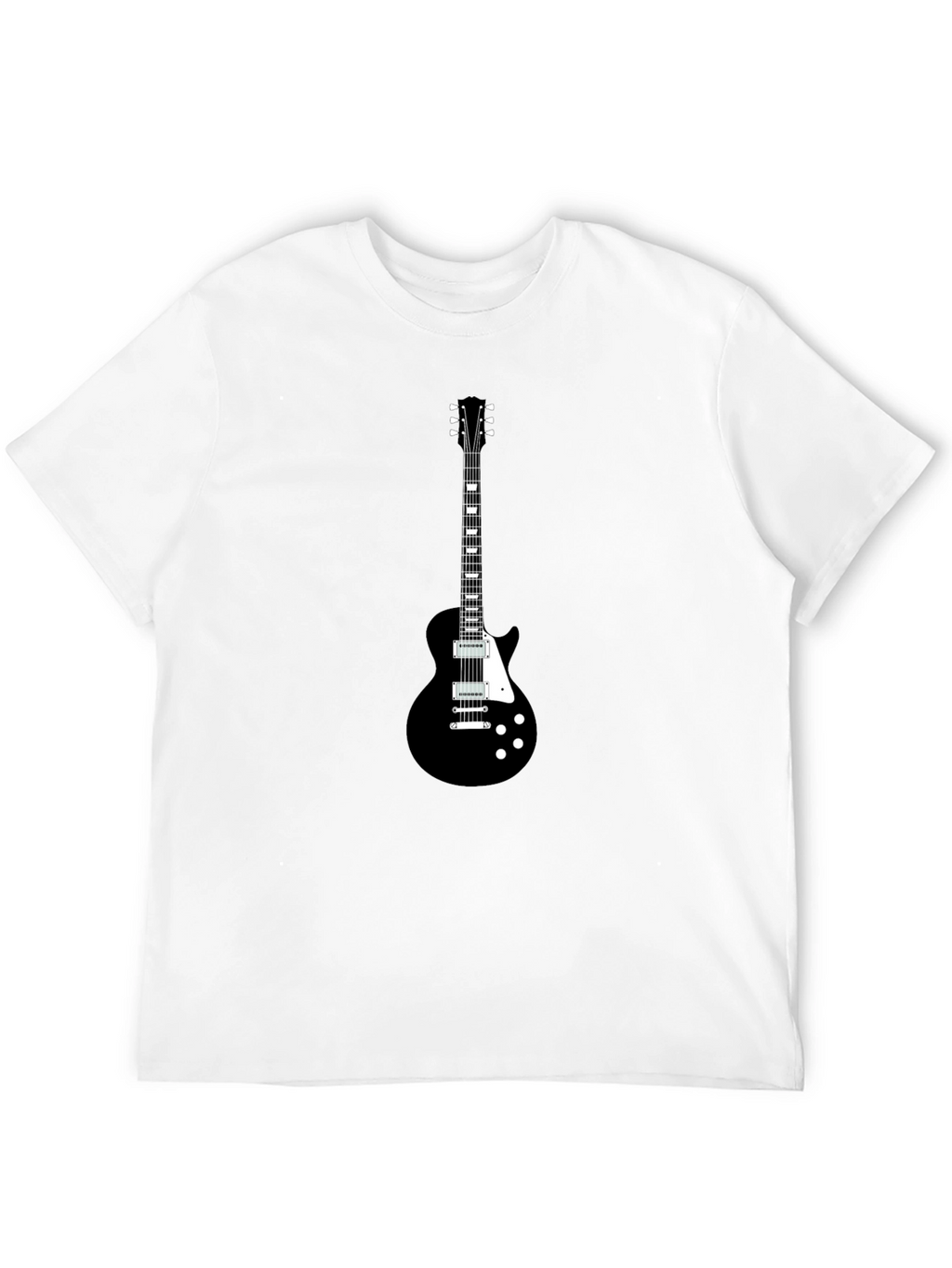 Black Guitar Graphic T-Shirt - Rocker Style
