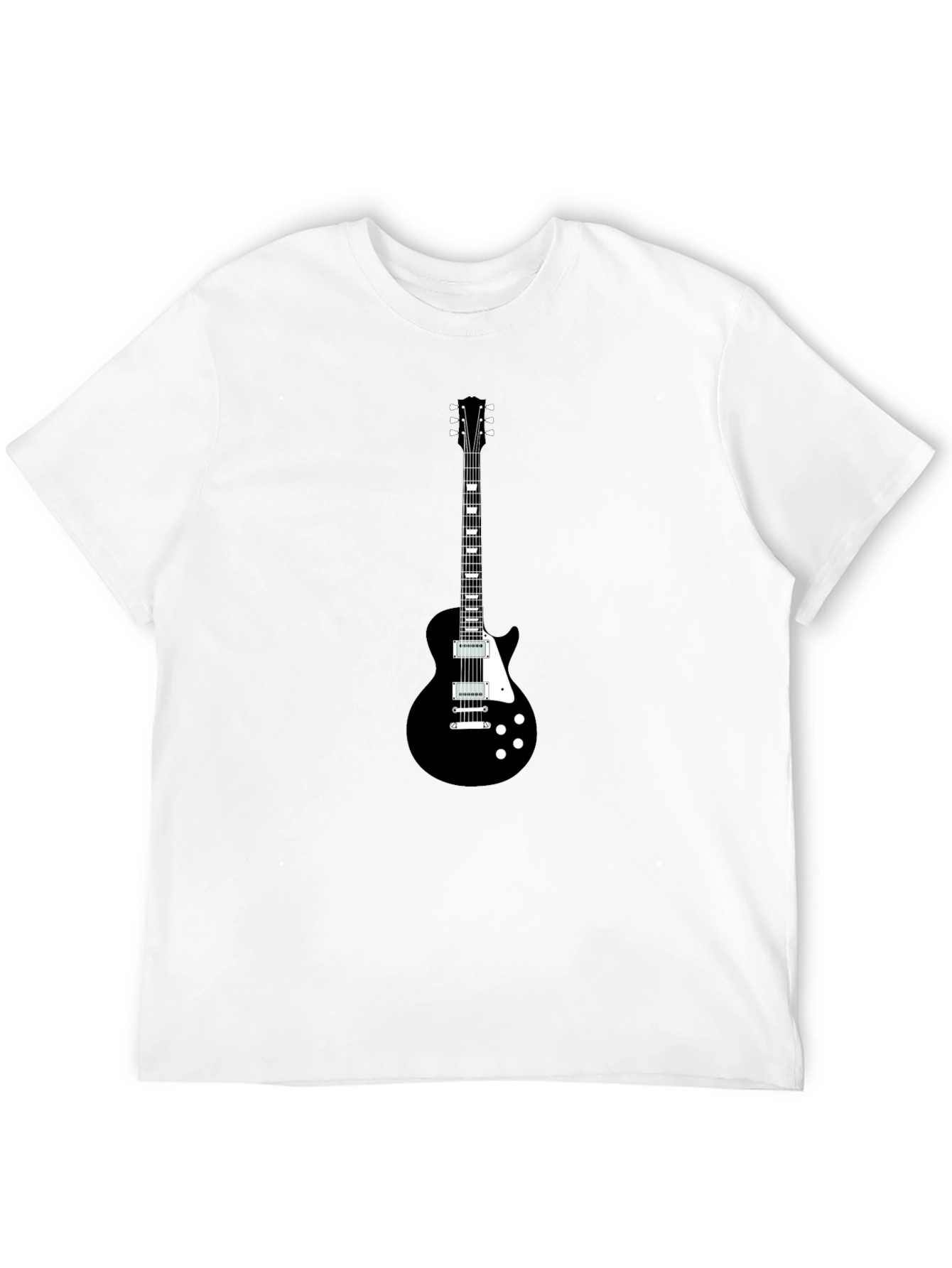 Black Guitar Graphic T-Shirt - Rocker Style
