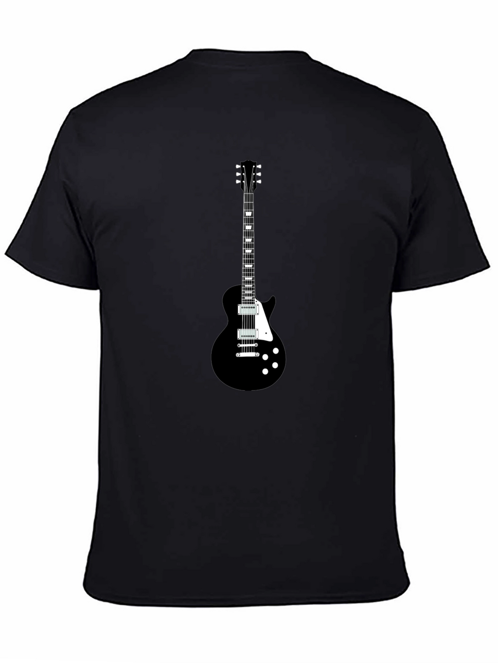 Black Guitar Graphic T-Shirt - Rocker Style