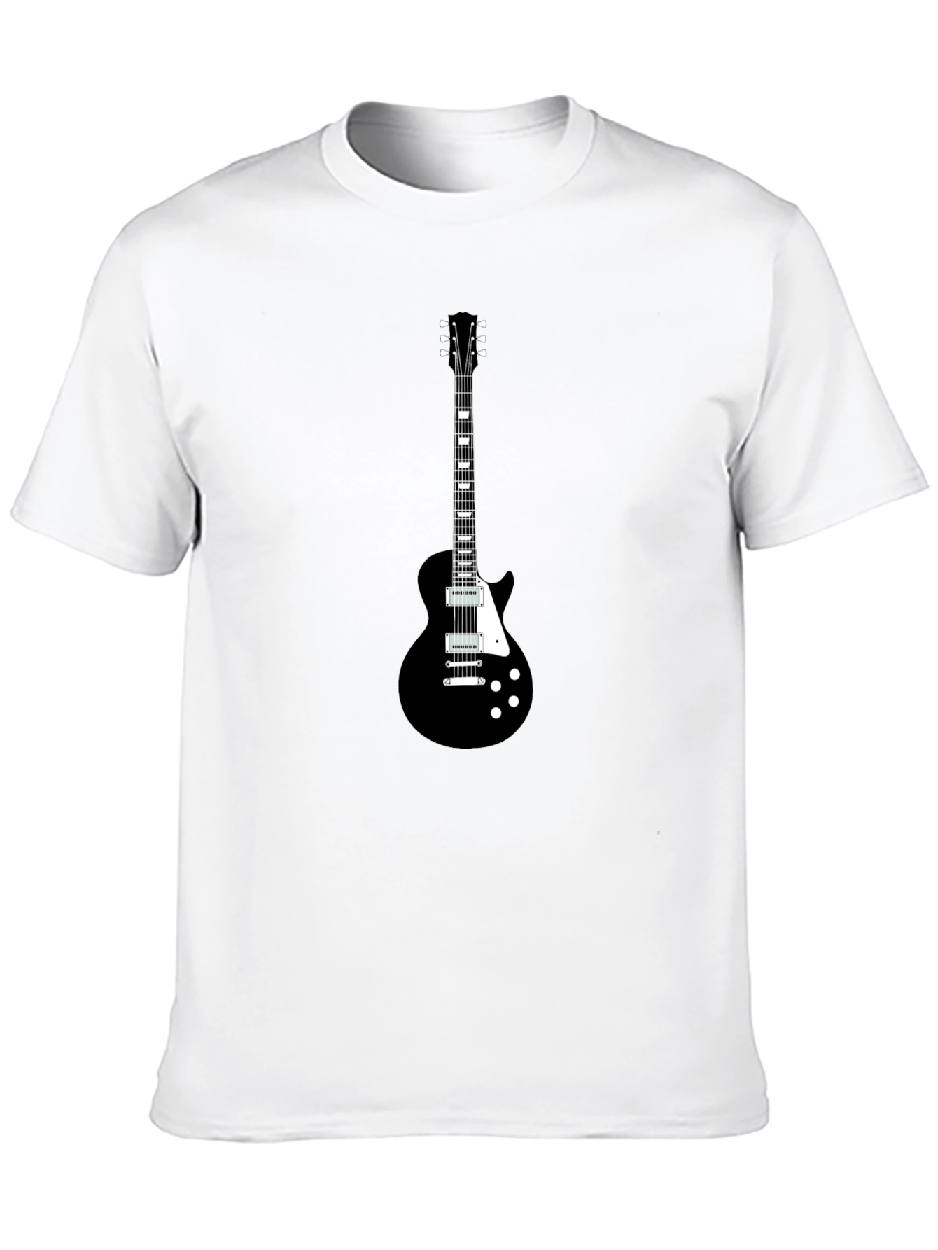Black Guitar Graphic T-Shirt - Rocker Style