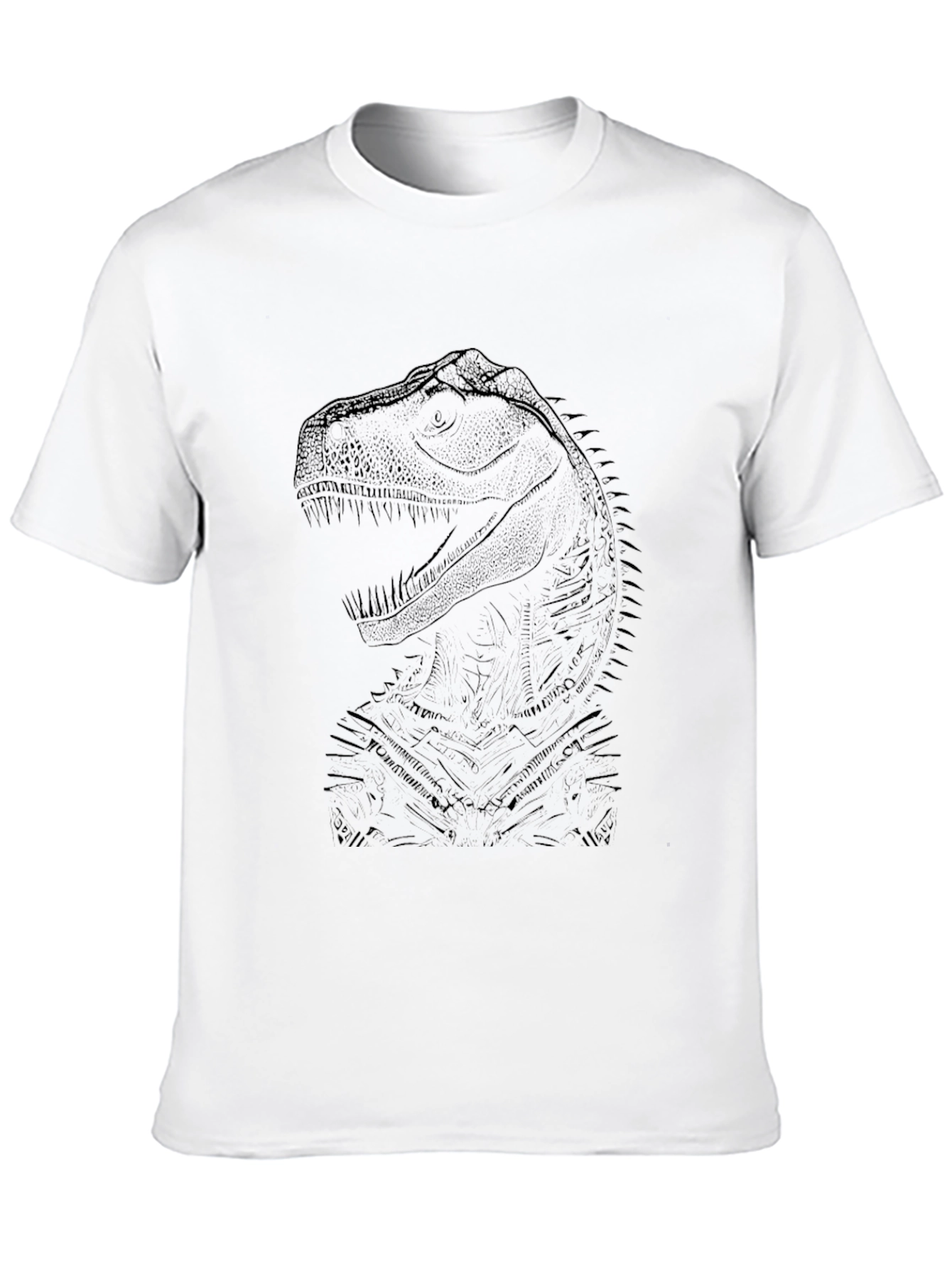 Dino Sketch Graphic Tee - Black