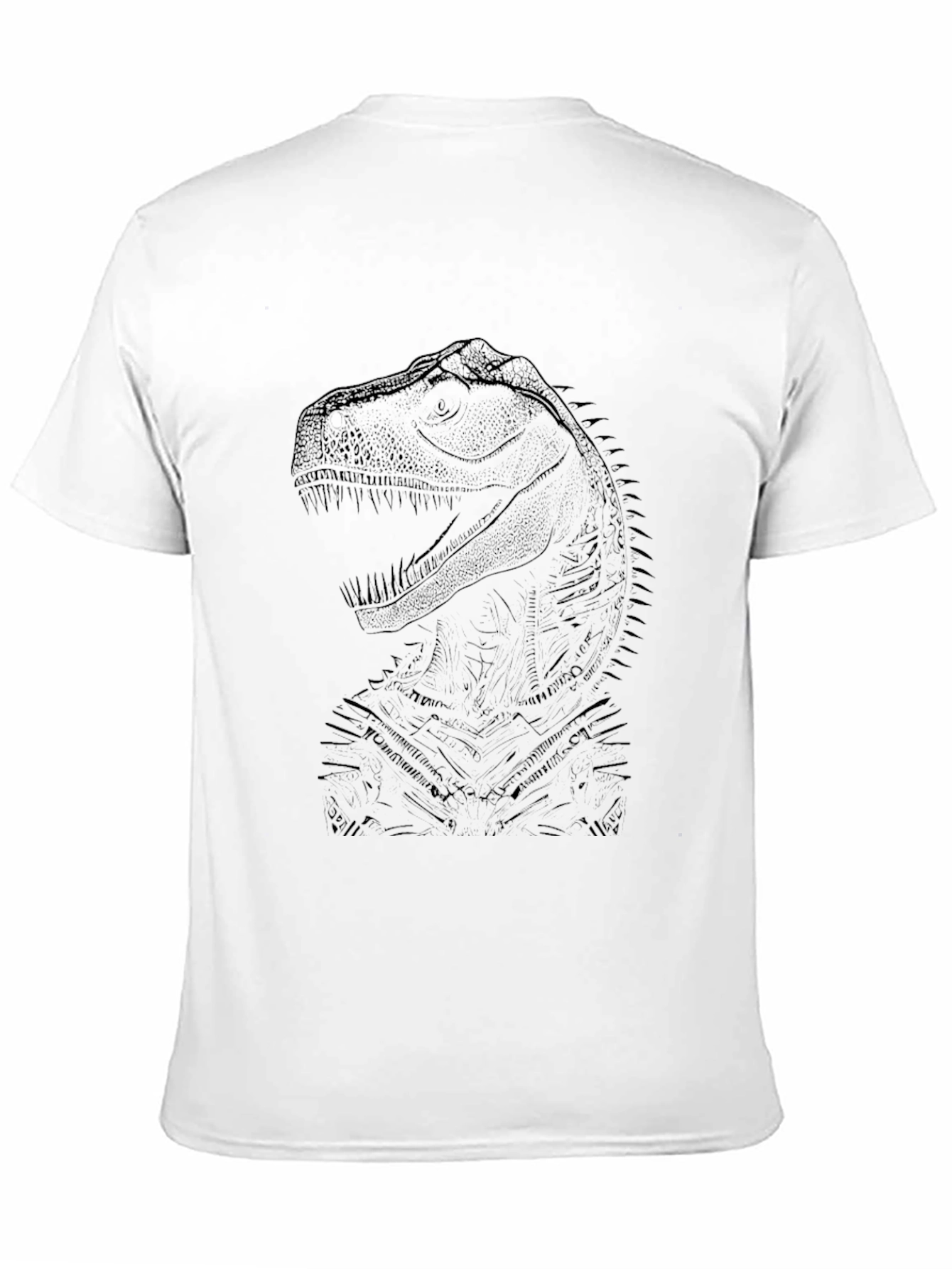 Dino Sketch Graphic Tee - Black