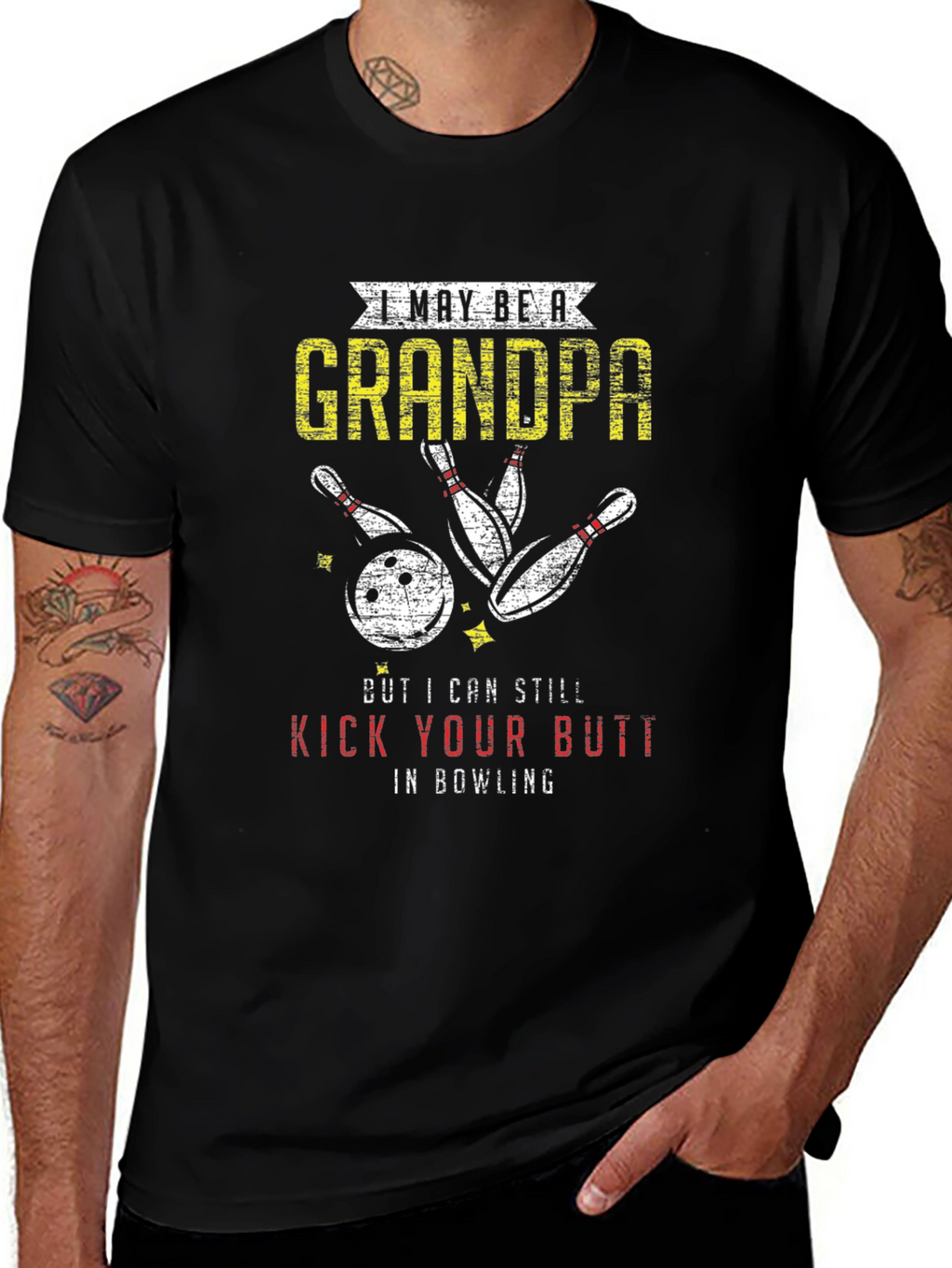 Grandpa Bowling T-Shirt Funny Bowler Gift