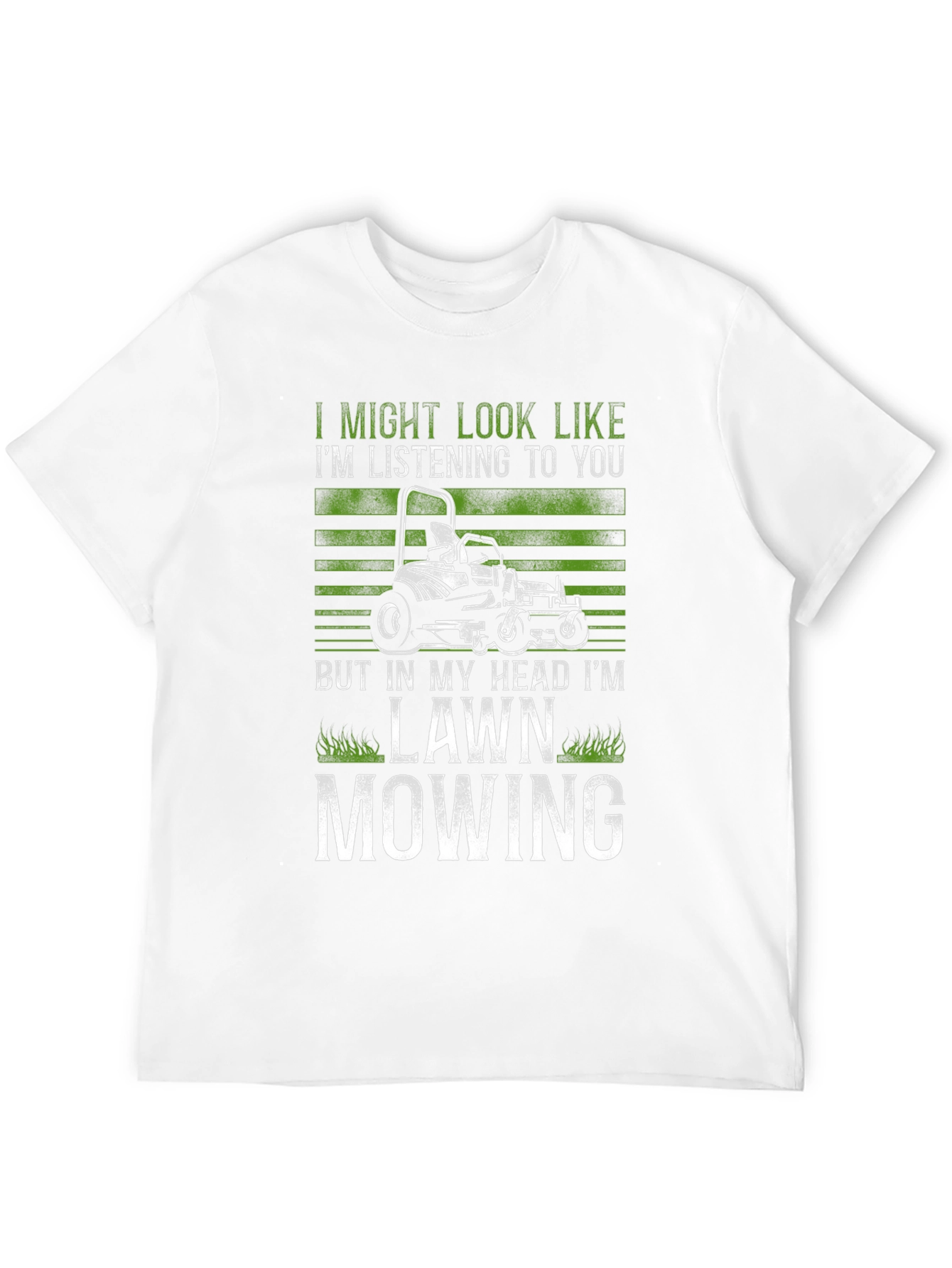 Lawn Mowing T-Shirt: In My Head Im Lawn Mowing Design