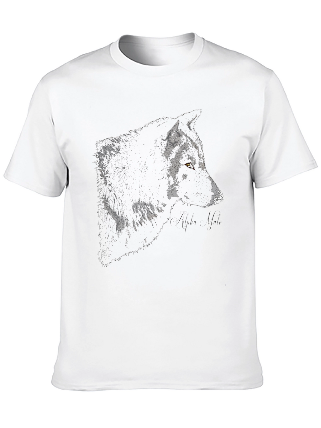 Wolf Alpha Male Black T-Shirt