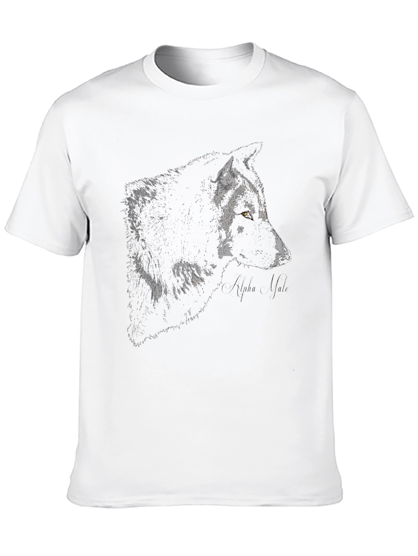 Wolf Alpha Male Black T-Shirt