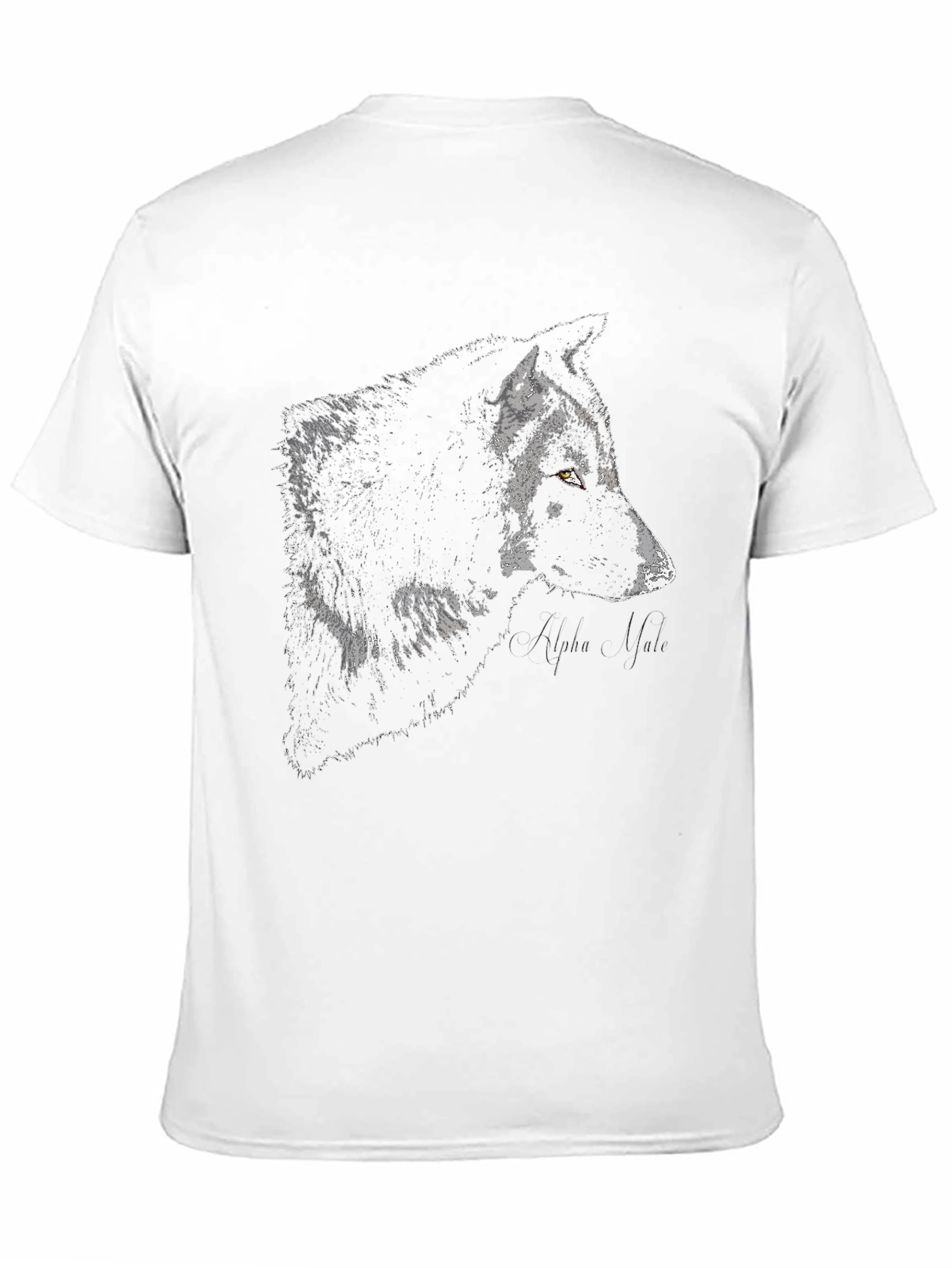 Wolf Alpha Male Black T-Shirt