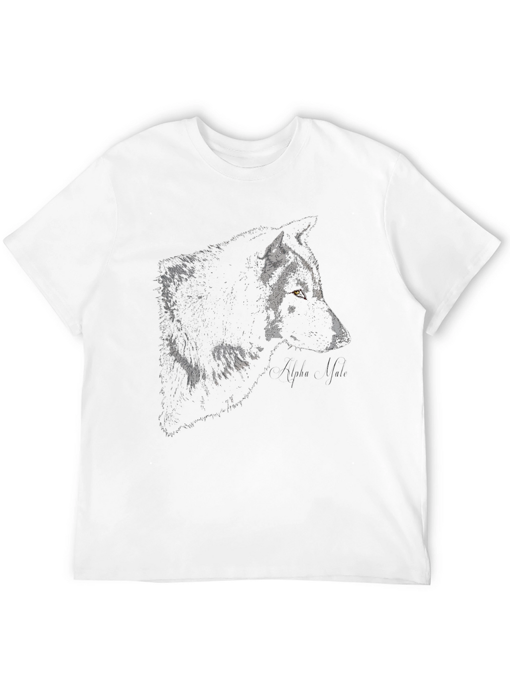 Wolf Alpha Male Black T-Shirt