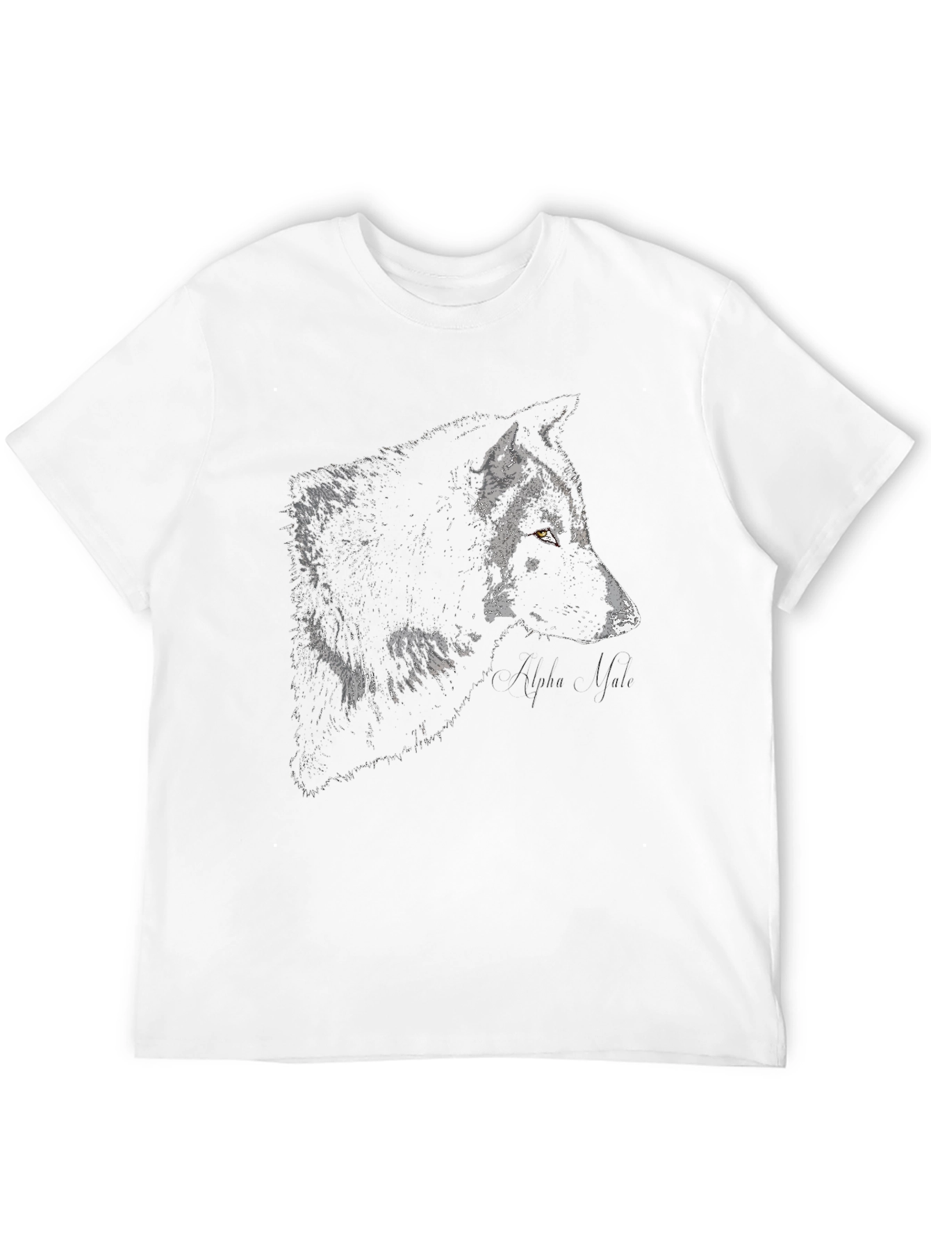 Wolf Alpha Male Black T-Shirt