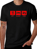 Eat Sleep Fish Graphic Tee - Black Cotton T-Shirt