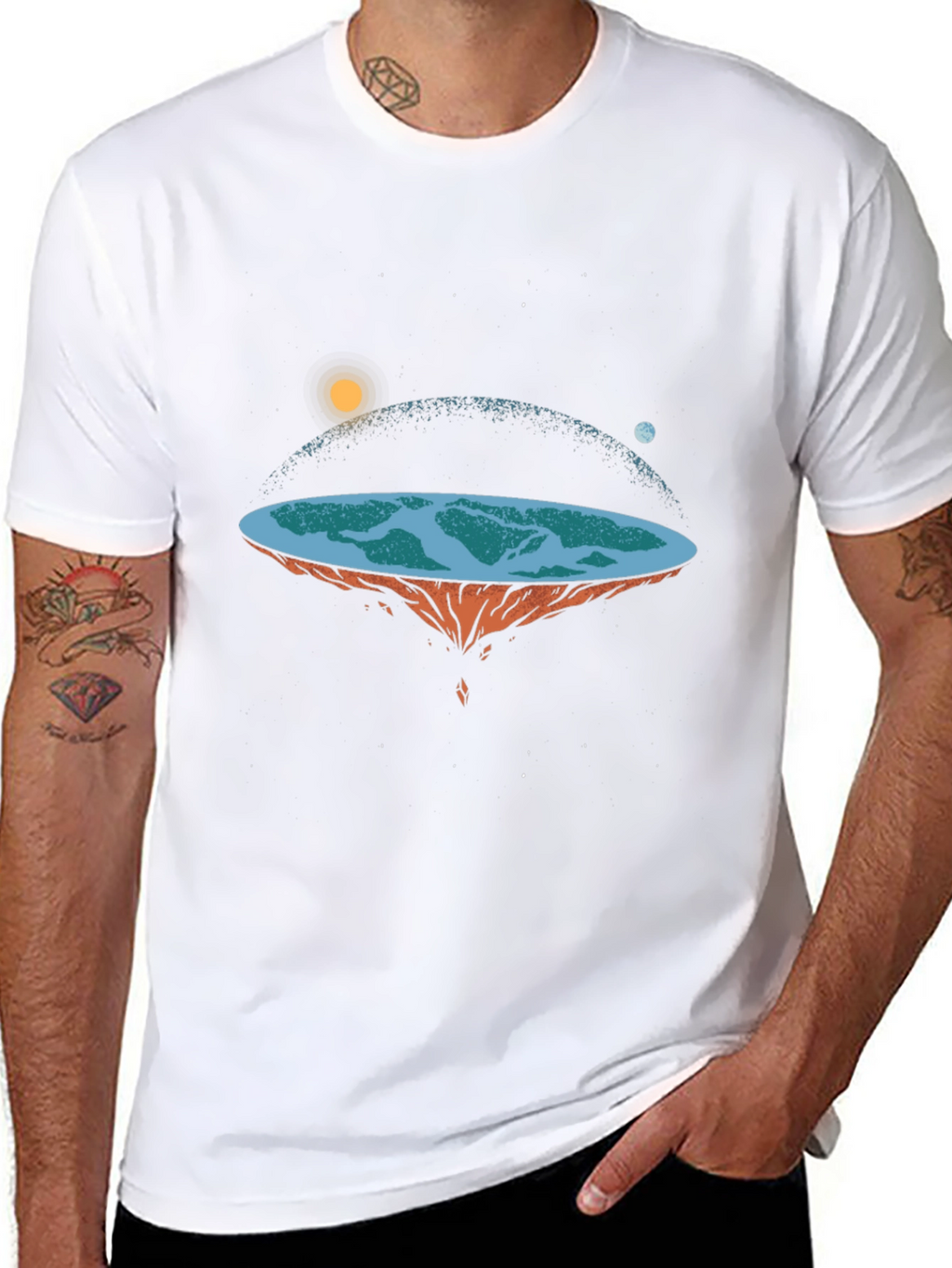 Flat Earth Graphic Tee