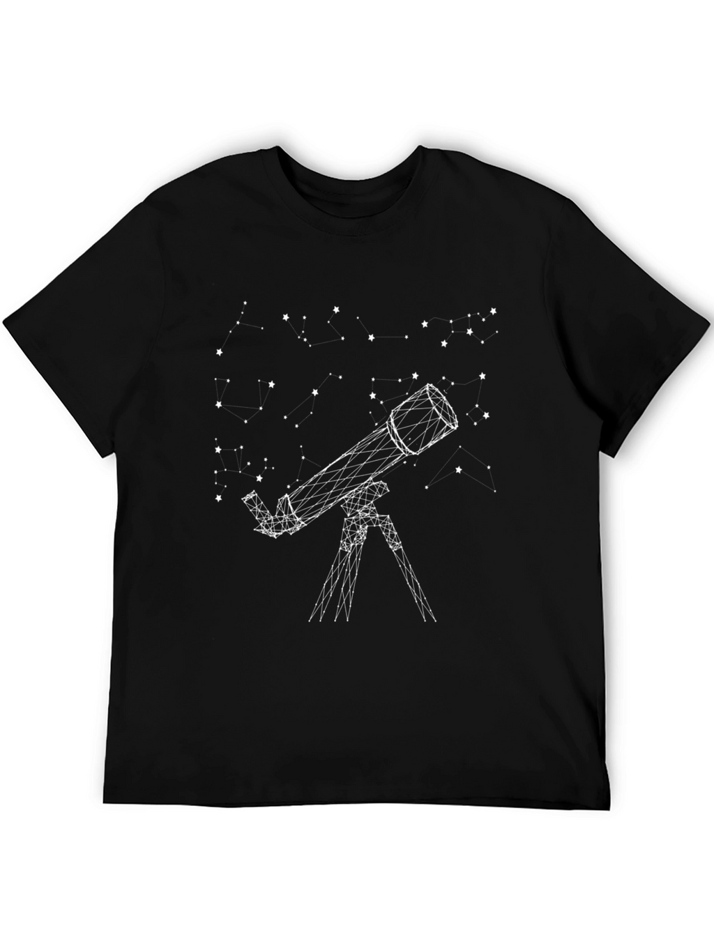 Telescope Constellation Graphic Black T-Shirt