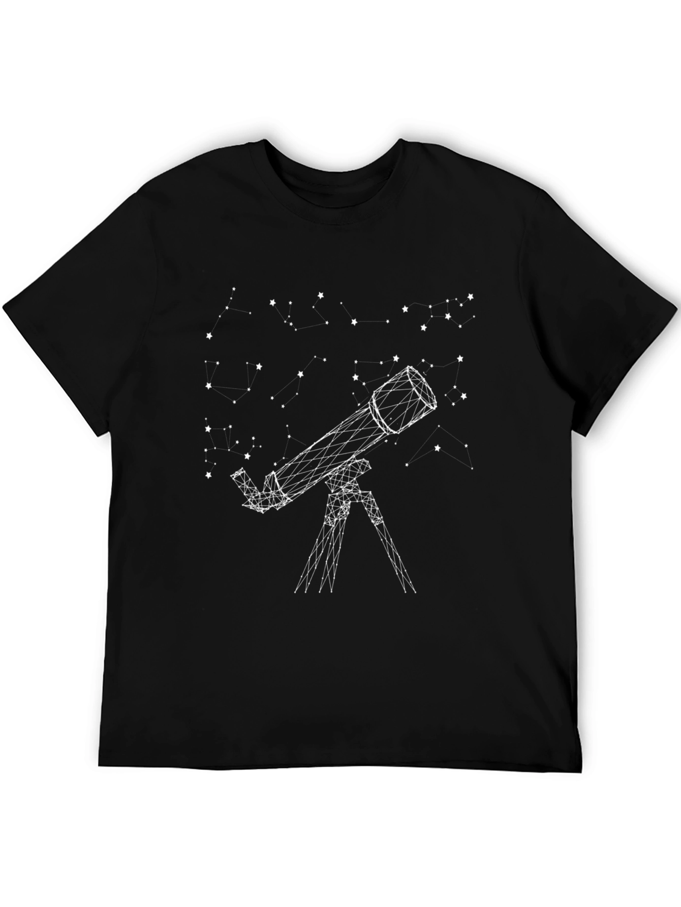 Telescope Constellation Graphic Black T-Shirt