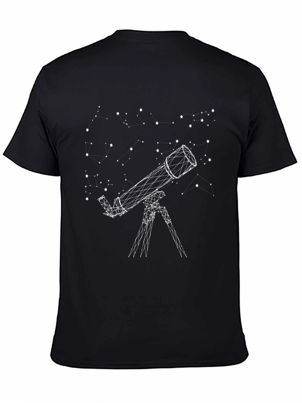 Telescope Constellation Graphic Black T-Shirt
