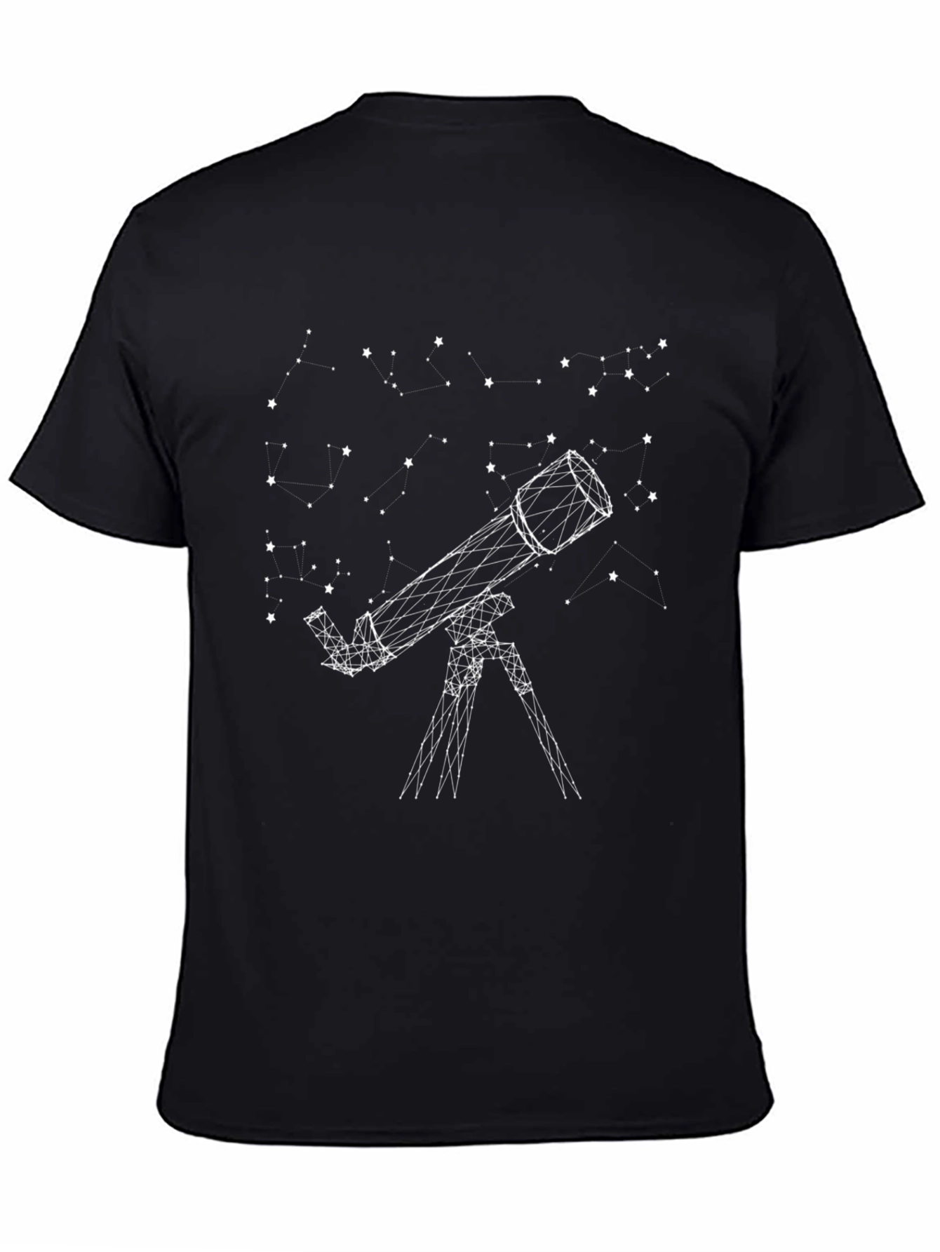 Telescope Constellation Graphic Black T-Shirt