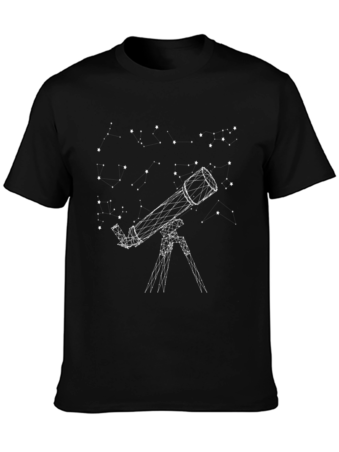 Telescope Constellation Graphic Black T-Shirt