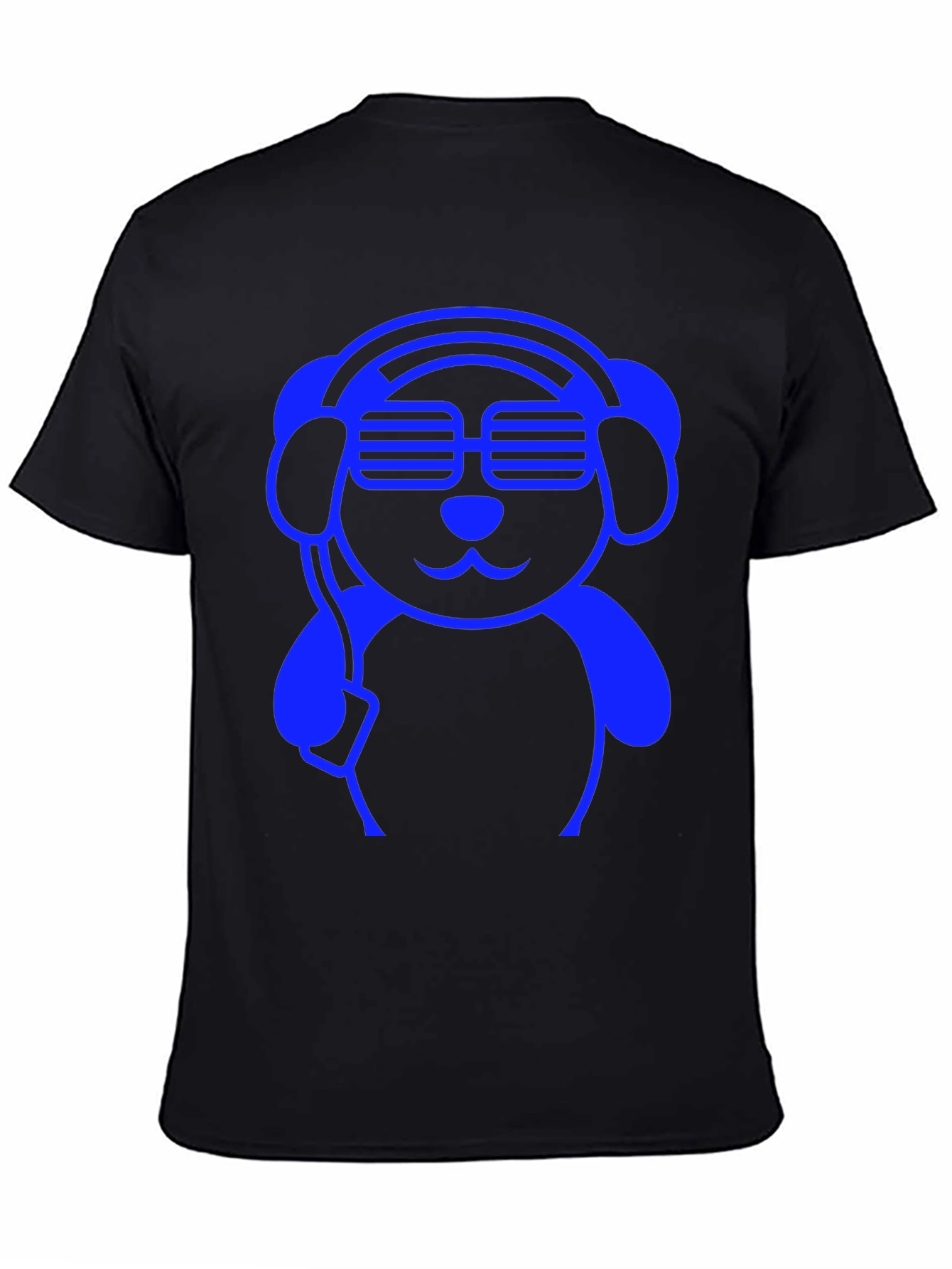 Cool Blue DJ Dog Graphic Tee