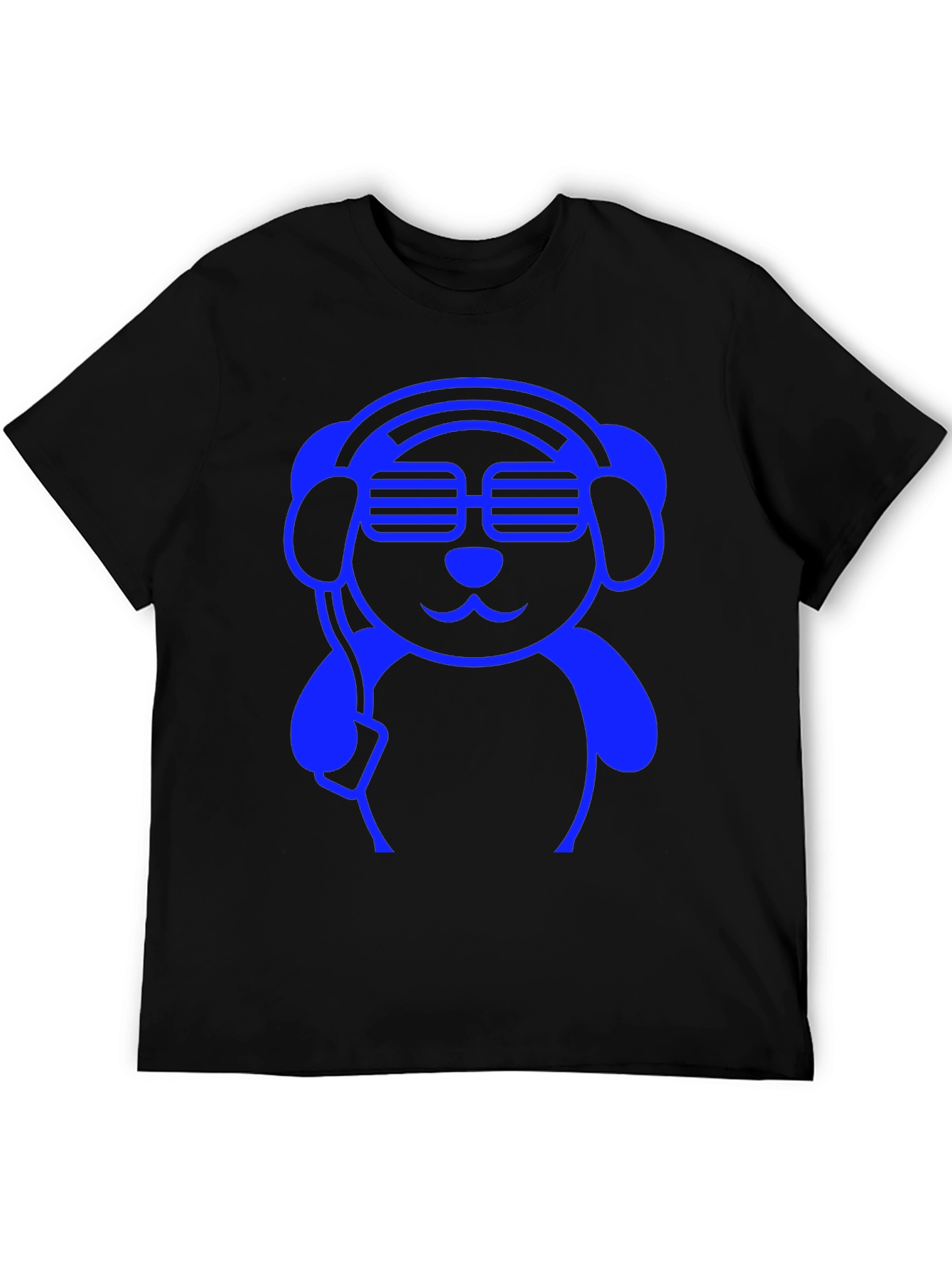 Cool Blue DJ Dog Graphic Tee