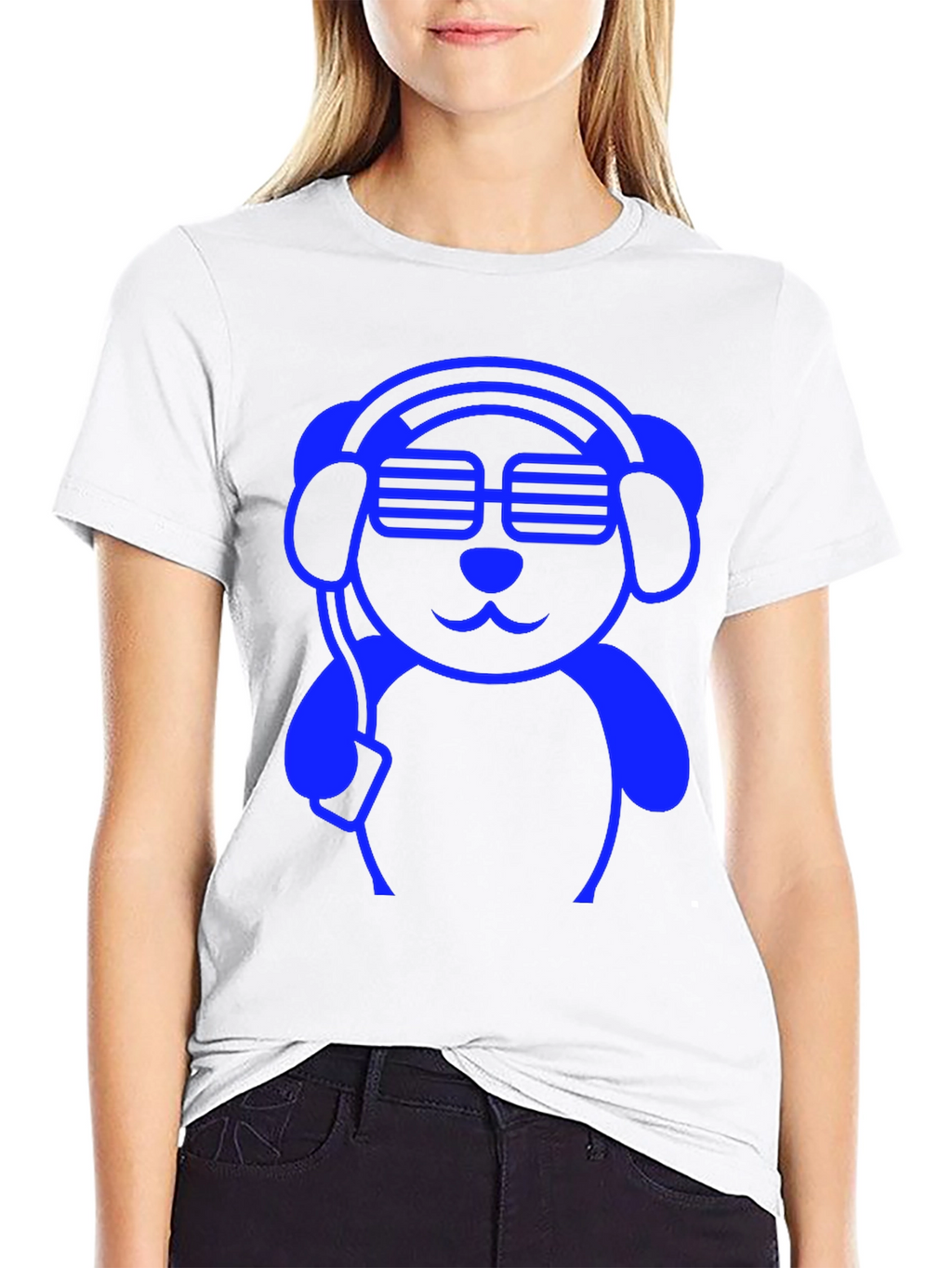 Cool Blue DJ Dog Graphic Tee
