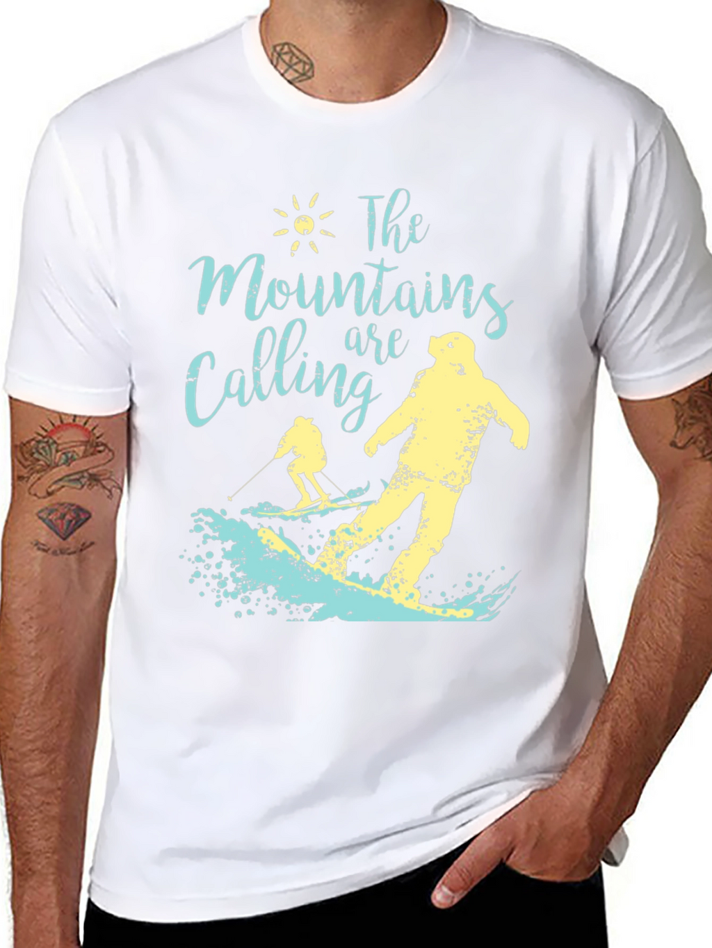 Mountains Calling T-Shirt - Ski and Snowboard Tee