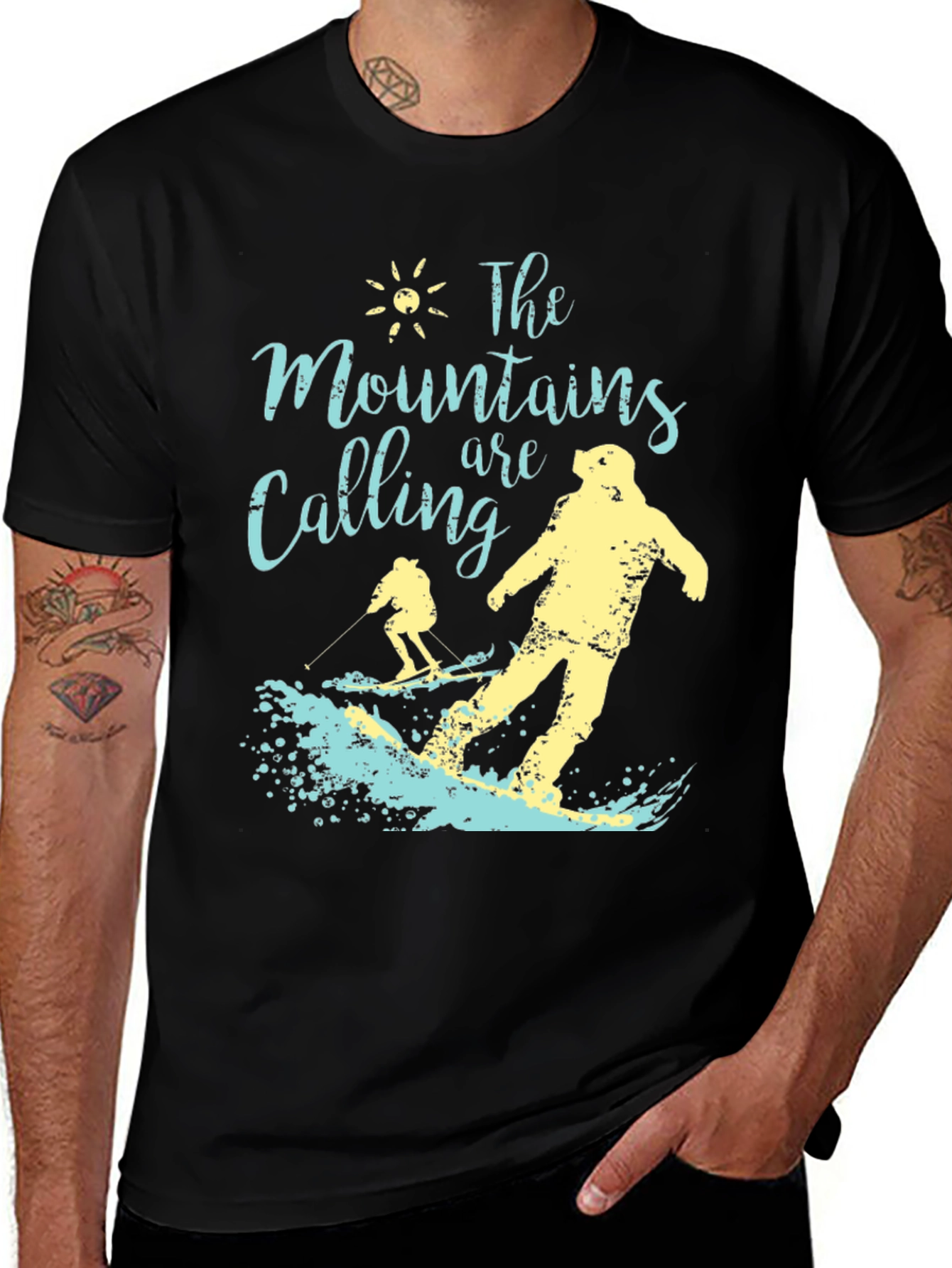 Mountains Calling T-Shirt - Ski and Snowboard Tee