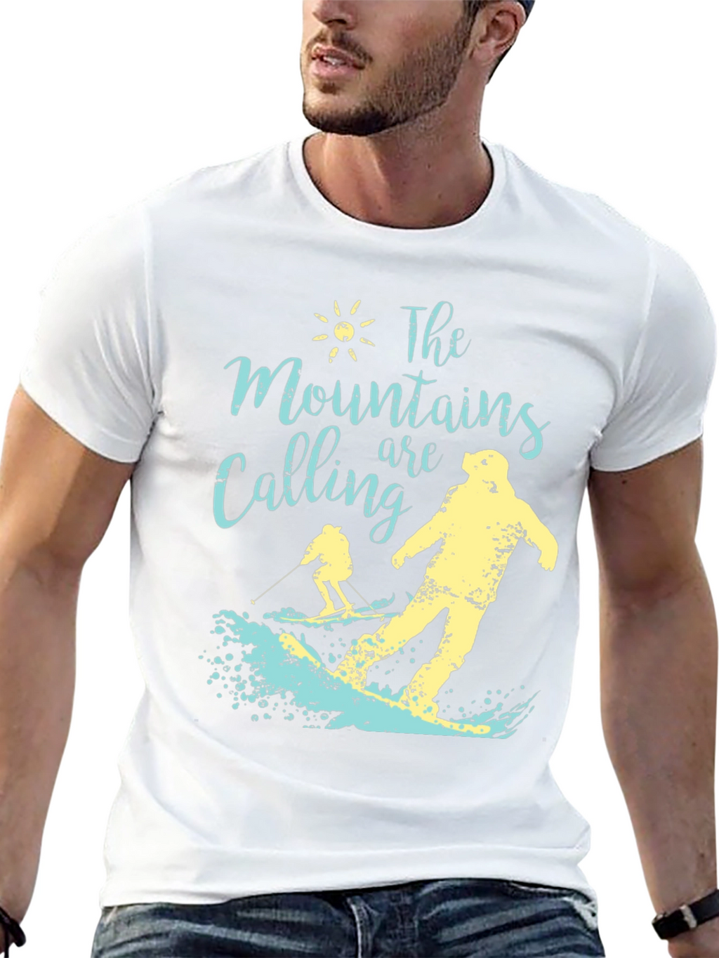 Mountains Calling T-Shirt - Ski and Snowboard Tee