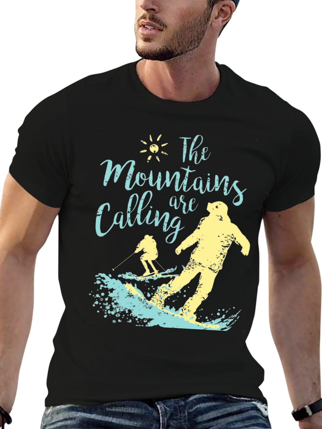 Mountains Calling T-Shirt - Ski and Snowboard Tee