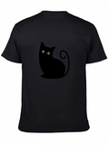Black Cat Silhouette T-Shirt - Stylish & Comfortable