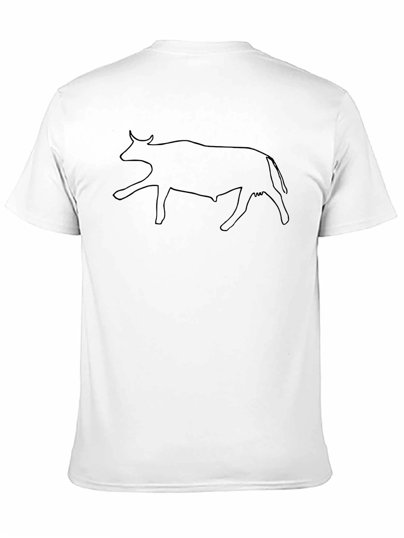 Cave Art Cow T-Shirt - Black