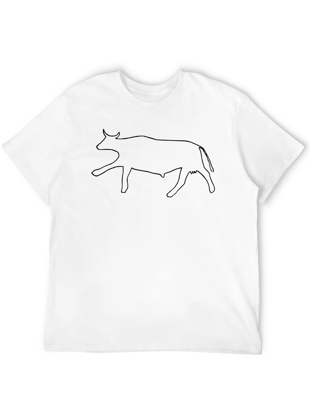 Cave Art Cow T-Shirt - Black