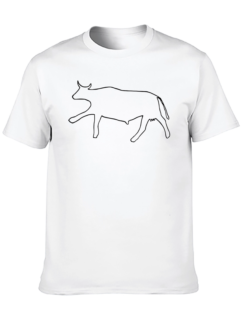 Cave Art Cow T-Shirt - Black