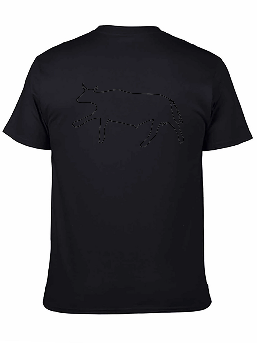 Cave Art Cow T-Shirt - Black