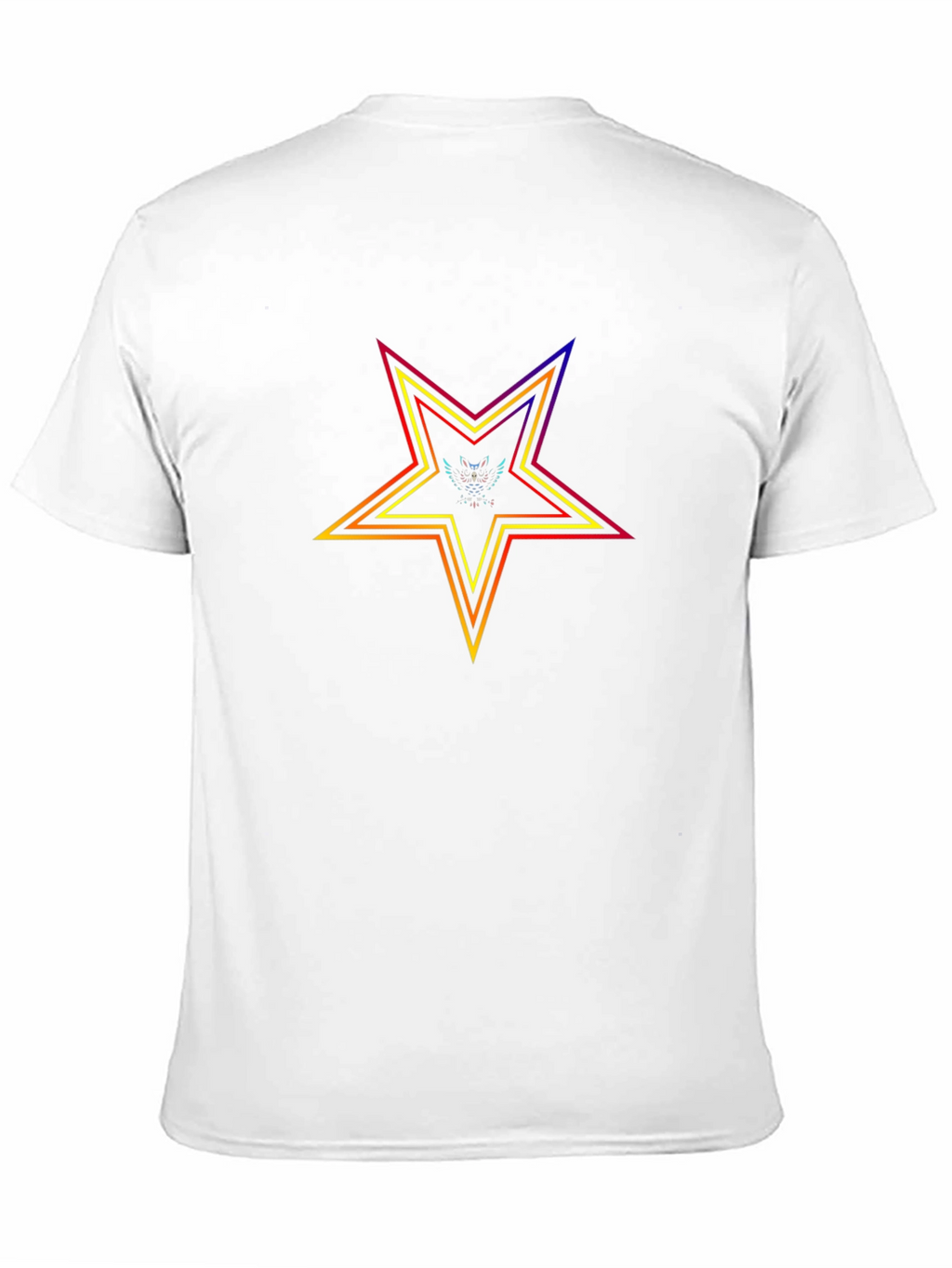 Rainbow Star Graphic Black T-Shirt