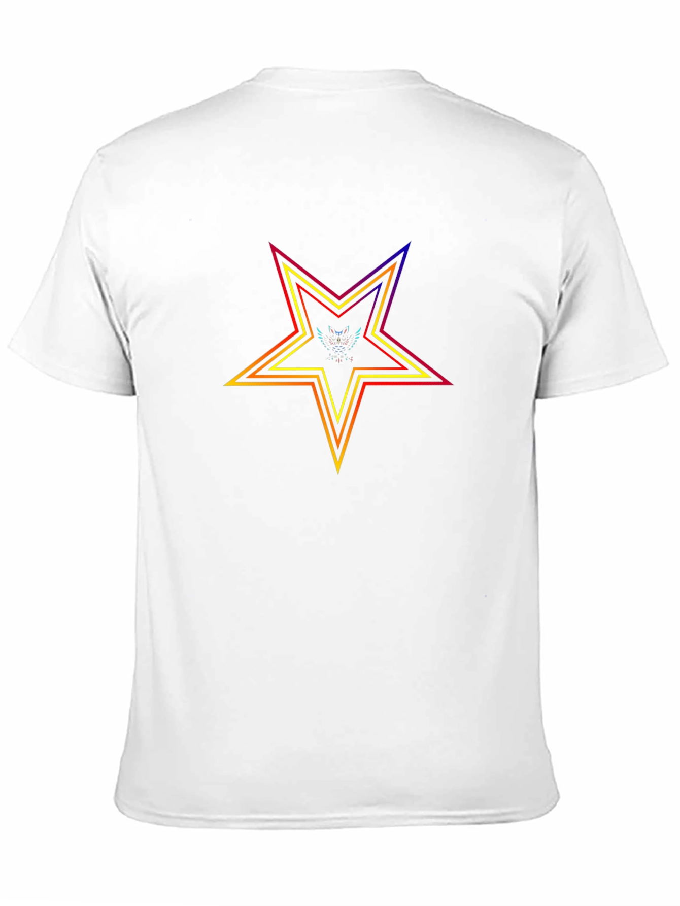 Rainbow Star Graphic Black T-Shirt