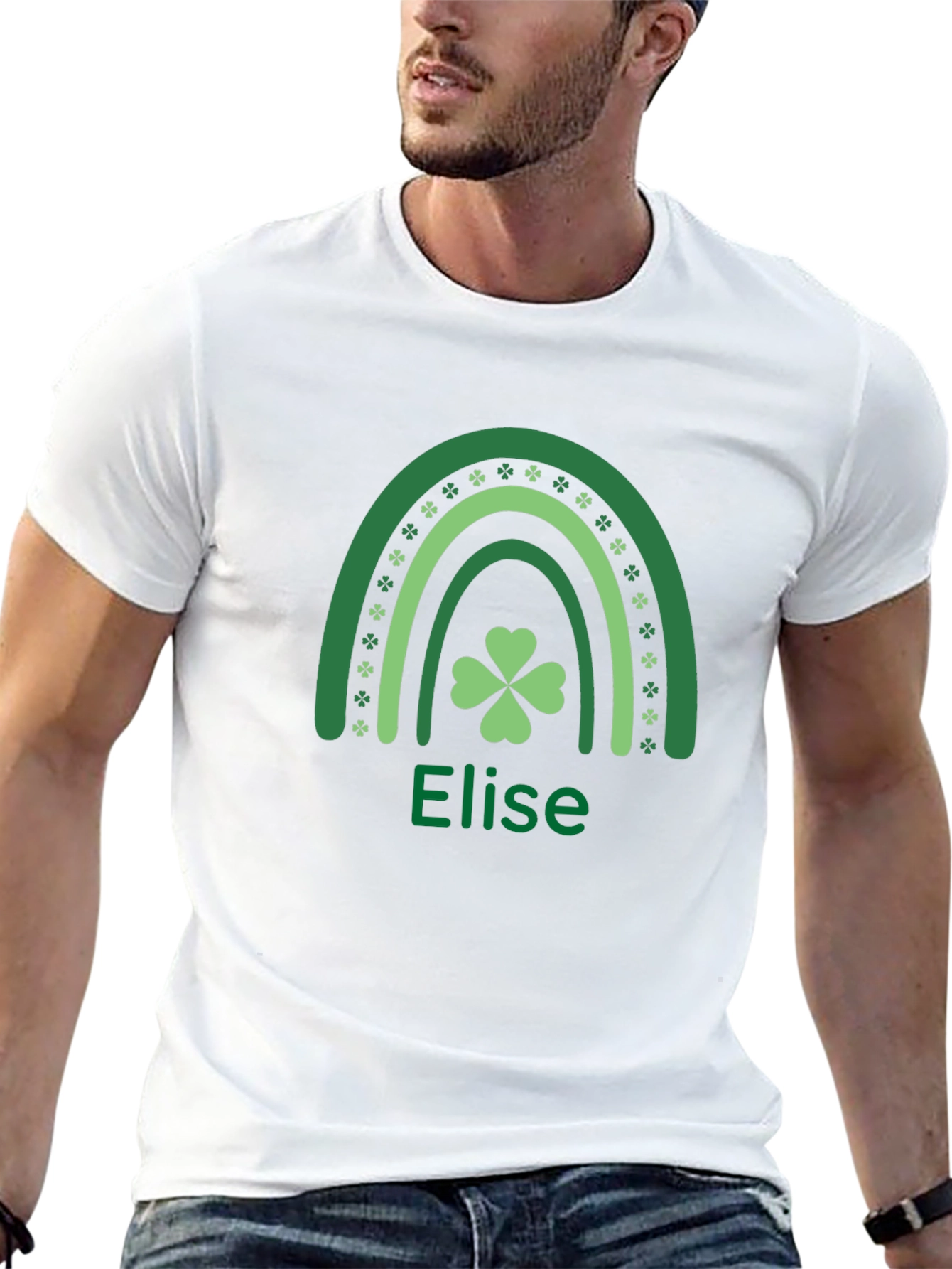 St. Patricks Day Elise Shamrock Rainbow T-Shirt