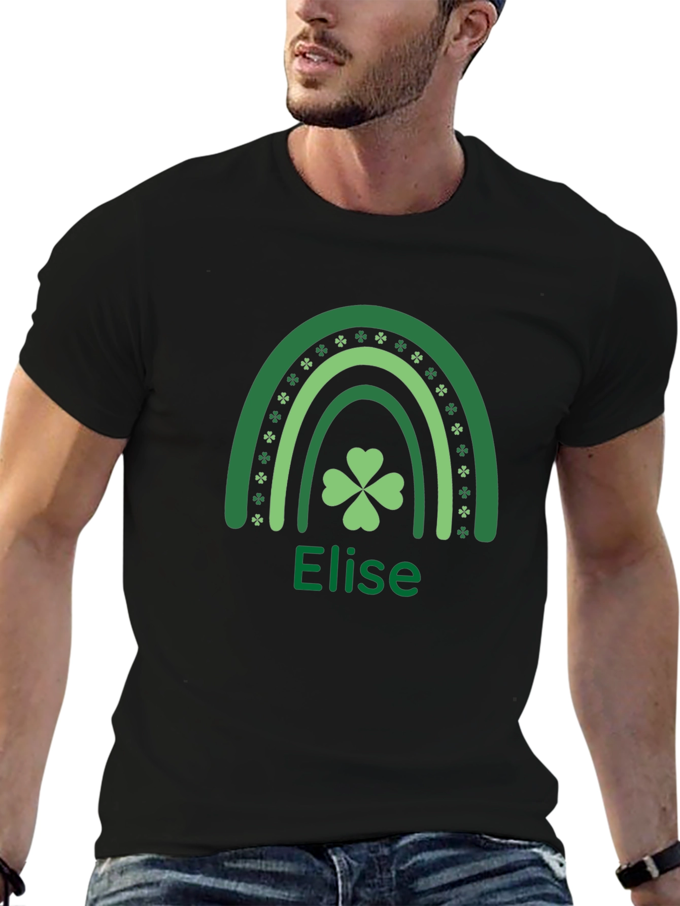 St. Patricks Day Elise Shamrock Rainbow T-Shirt