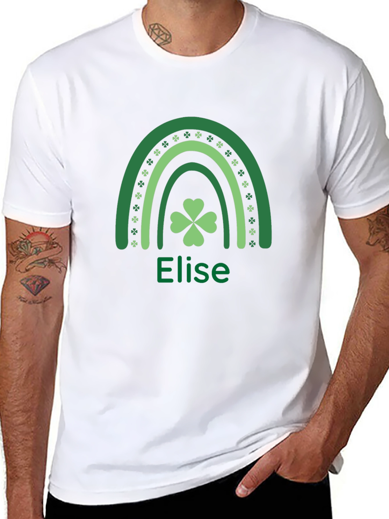 St. Patricks Day Elise Shamrock Rainbow T-Shirt
